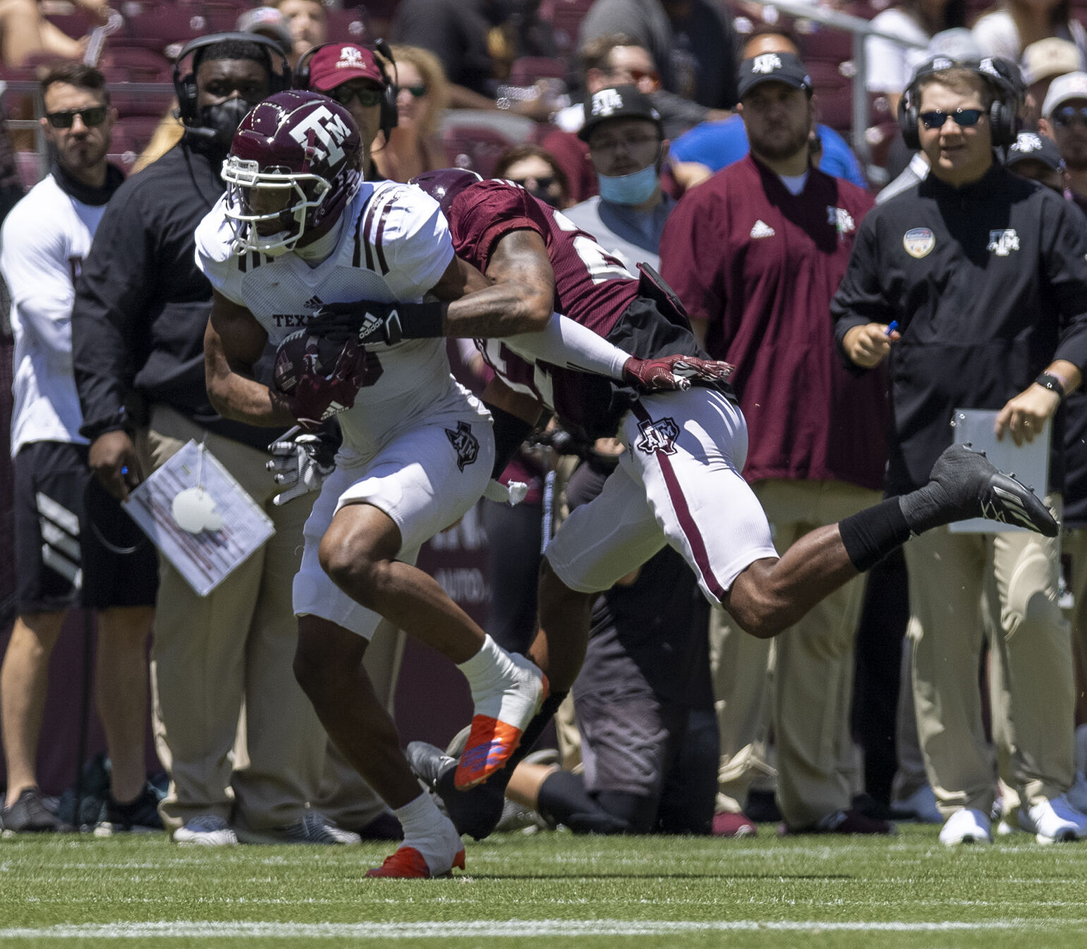 Maroon & White
